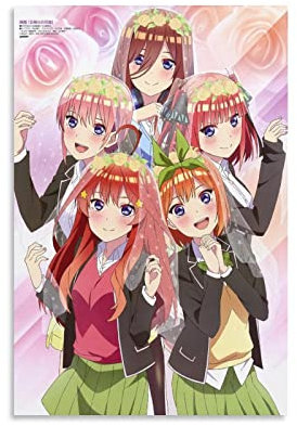 2022 New Anime The Quintessential Quintuplets Poster auf Leinwand und Wandkunst, moderne Familiendekoration, 40 x 60 cm