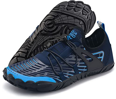 Aqua Speed SALMO modische Aqua Schuhe + Mesh Beutel | Profilsohle | Salmo - Navy/Blau | Gr.: 43