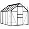 Festnight Gewächshaus mit Fundament Aluminium 190x250x202 cm Gartengewächshaus Treibhaus Garten Frühbeet Gartenhaus Tomatenhaus Pflanzenhaus, Anthrazit mit Fundamentrahmen