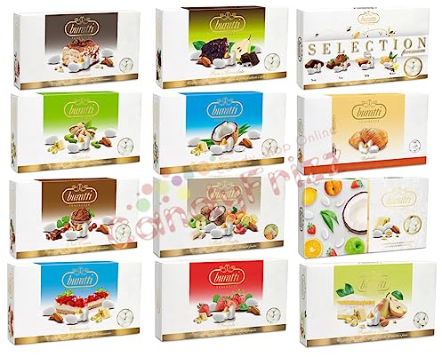 CandyFrizz Kit Confetti BURATTI Bianchi per confettate o Bomboniere Gusti a Scelta per Matrimonio, Battesimo, Nascita, Comunione, Laurea, Diploma, Feste (10 Kg Quantitativo per circa 80 invitati)