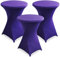 KAYBTNT 3er-Set Stehtisch Hussen Ø 80 cm, Viele Farben, Spandex Stretch Stehtischhussen, Verstärkung im Fußbereich, Elegante Rund Tischdecke für Bistrotisch Hochzeit Cocktail-Party,Lila