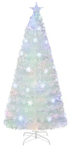 LIFEZEAL 180 cm Künstlicher Weihnachtsbaum, Kunstbaum Tannenbaum mit Faltbarer Metallbasis, LED Christbaum Schmal aus PVC, Weihnachtsdeko für drinnen & draußen