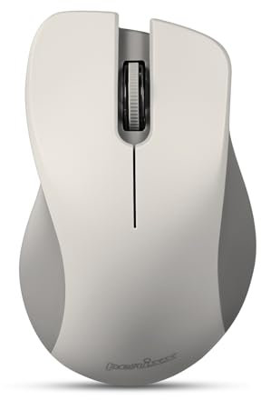 Perixx PERIMICE-621M Kabellose Maus - Silent Click mit Ergo Design - Kompatibel für Desktop und Laptop PC - Kabellos 2.4 GHz - Beige