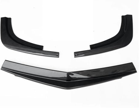 Frontspoiler Frontschürze Spoiler Lippe Für Mercedes Für Benz W204 C63 Für AMG Limousine 4 Tür 2012-2014 Carbon Faser Look/Glanz Schwarz Untere Splitter Auto Frontspoiler (Color : Kohlenstoff-Look)