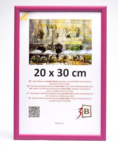 3-B Cornice MAUI, rosa, 20 x 30 cm, cornice in legno, cornice per foto, cornice per ritratto con vetro acrilico