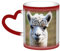Niedliches Lama-Muster, coole magische Keramiktasse, ideal für Camping, Innen- und Außenbereich, thermochrom und langlebig.