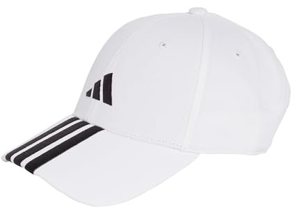 adidas Unisex 3-Streifen New Logo Baseball Kappe White/Black Herren (M/L)