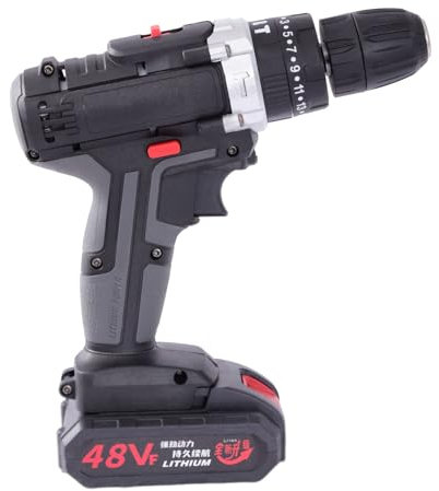 Set di cacciaviti a batteria, mini avvitatore elettrico, piccolo avvitatore a batteria, trapano a percussione professionale con 2 batterie e luce LED.