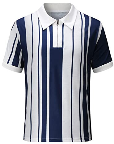 T-Shirts for Men UK Mens Clothing Mens T-Shirts Black Polo Shirt Men Rugby Jersey Men's Short Sleeve Polo Shirt Silk Shirts for Men Men's Polo Shirts Golf Shirts Men Men Blue L