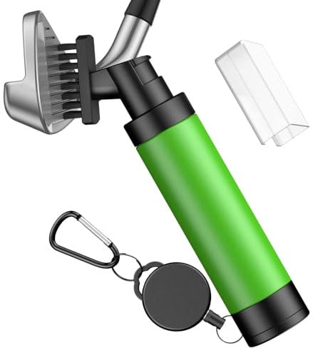 Uniclife 2024 Upgraded Golf Water Brush Golf Club Cleaner Brush with Nylon Bristles & Leak-proof Water Spray Bottle for Water up to 142 g Club Head Groove Golf Ball Cleaning Tool Golf Gift for Menin