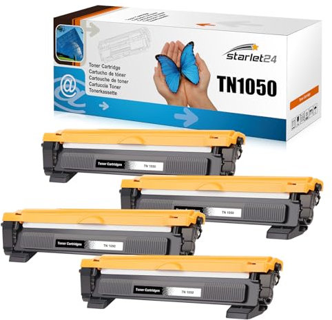 Starlet24 4X TN1050 Toner Kompatible für Brother TN-1050 TN1050 für MFC-1910W DCP-1612W DCP-1510 DCP-1610W HL-1210W DCP-1512 HL-1212W HL-1112