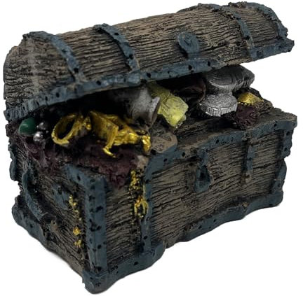 Mipukbay Aquarium-Dekoration, Schatztruhe, Aquarium-Dekoration für kleines Aquarium