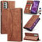Jasonyu Case for Nokia G42 Leather Wallet Flip Cover with Card Holder,Kickstand, Magnetic Closure,TPU Shockproof Phone Case Compatible with Nokia G42 (Brown)