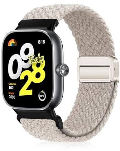 YealRed Cinturino Compatibile con Xiaomi Redmi Watch 5/4 / Mi Band 9 Pro/ 8 Pro, Bracciale in Nylon Magnetica per Xiaomi Redmi Watch 5/4 /Smart Band 9 Pro/ 8 Pro (Starlight)