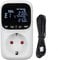 Digitaler Thermostatausgang, Genaue Steuerung für Gewächshäuser, Heimbrauen mit Timer-Funktion, Wasserdichte Sonde, Hintergrundbeleuchtetes Display, 230 V, 16 A, EU-Standard