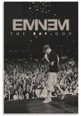 Yunneat Eminem Poster, Musik, Vintage, Live-Rapper, dekoratives Gemälde, Leinwand, Wandposter und Kunstdruck, moderne Familienschlafzimmer-Dekoration, Poster, 30 x 45 cm