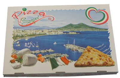 SWS 50 Pizzakartons extra stark 40x60x5 cm, stabiler Versandkarton für große Pizzen