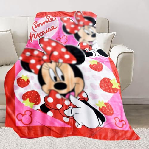 FYDZBSL Decke Cartoon Druck Flauschige Cartoon Druck Flauschige Fleecedecke Rote Cartoon-Decke Plüsch Schlafdecke Geeignet für Erwachsene und Kinder-100 * 140CM