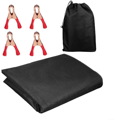 Snowchecking Barn Door Awning Cover For RVs 180Cm X 114Cm, Canopy Cover Black Heavy 210D Oxford Cloth Compatible With NV200 And Vans