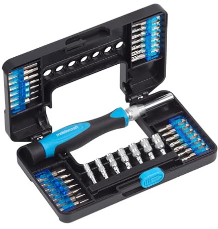 Meistercraft Feinmechaniker-Bit-Satz - 37-teilig - In praktischer Kunststoffbox - Reparatur-Set für Smartphones, PCs, Uhren, Brillen, & Co. / Repair-Tool-Kit/Präzision-Schraubendreher-Set / 3391640