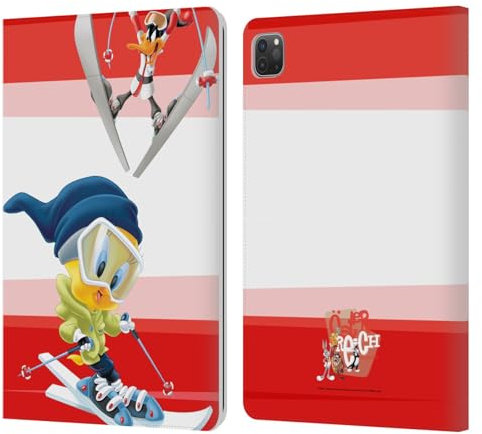 Head Case Designs Licenza Ufficiale Looney Tunes Austria Daffy & Tweety Grafica della Bandiera 1 Custodia Cover in Pelle a Portafoglio Compatibile con Apple iPad PRO 11 2020/2021 / 2022