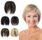 PARXITN Haar Topper für Frauen mit 3 Clips in Haarteilen Toupet Glatt Synthetische Haarteil für Schütteres Haar Schokolade Braun