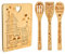 PLECUPE Lot de 4 planches à découper en bambou et cuillère gravées au laser, cadeaux de pendaison de crémaillère, cadeau de pendaison de crémaillère, cadeau de pendaison de crémaillère, cadeau de