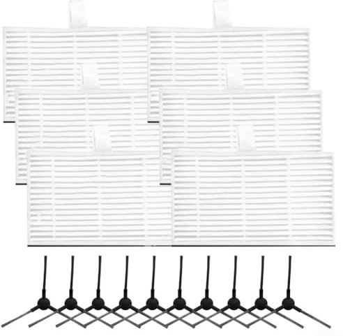 Filtros de cepillos laterales, para robot aspirador GRUNDIG VCR 2330, kit de filtros de cepillos laterales, para GRUNDIG VCR 2330, filtración efectiva (B)