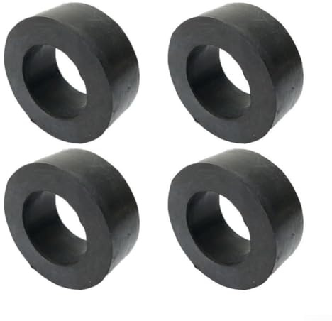 Hantelscheibenabstandshalter Set, Gummi Stoßdämpfende Unterlegscheibe für Langhantel-Führungsstangen 30mm Durchmesser Fitnessgeräte Zubehör Schwarz