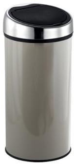 MSV Poubelle Touch de Cuisine INOX 30L Taupe