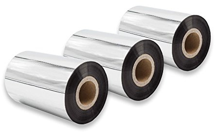 vhbw 3x Thermotransfer-Band kompatibel mit Godex EZ-1100 Plus | EZ-2200 Plus Drucker Etikettendrucker, Wischfest, 100 mm x 300 m, Wachs-Plus Schwarz