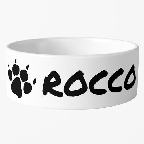 Hundenapf aus Keramik, personalisierbar, 8 Druckfarben und Designs