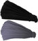 CHARM Stirnband Herren Bandana Damen - Kopftuch Herren Hair Band Men Headband Damen Piraten Haarband Männer Sport Schwarz, Dunkelgrau 2-Pack M
