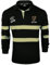 Irland Harp Rugby-Shirt, langärmelig, Schwarz / Cremefarben (Größe S-XXXL), Schwarz , L