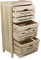 FRANK FLECHTWAREN Kommode, Regal mit Schubladen Food Storage 35 x 23 x 70 cm Holz
