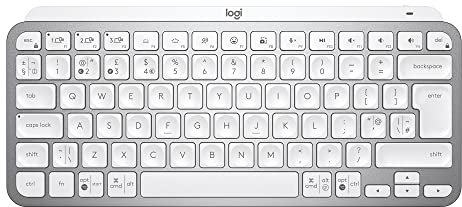 Klawiatura Logitech MX Keys Mini Bezprzewodowa Srebrno-biała UK (920-010499)