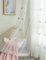Lactraum Vorhang Kinderzimmer Mädchen Prinzessin Transparent Weiß Bestickt Rosa Schwan Krone Voile mit Universalband 300 x 245 cm
