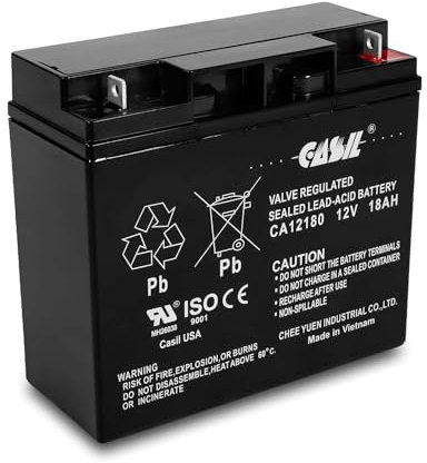 Casil 12V 18AH Battery Sealed Lead Acid Rechargeable SLA AGM Batteries Replaces UB12180 FM12180 6fm18, Universal