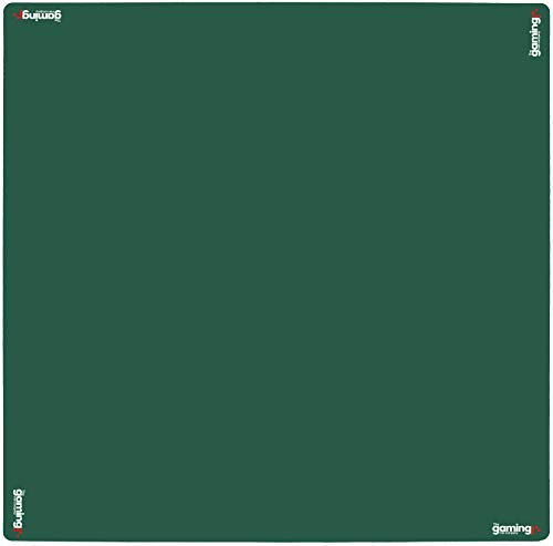 The Gaming Mat Company 84cm x 84cm Black Premium Table Mat – Poker, Bridge, Dominoes, Mahjong, Card Game Playmat – Square Gaming Table Cover, Topper & Mat for Card Games