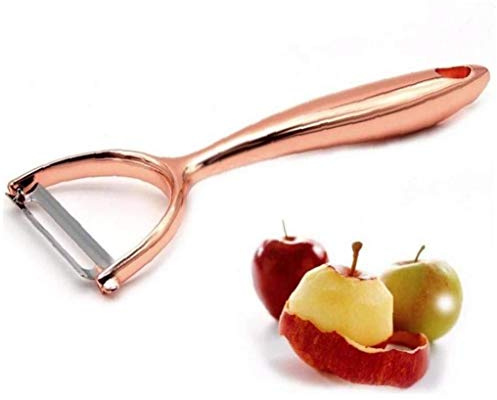 Super Durable Vegetable and Fruit Peeler for Potato, Carrot and Apple, Copper Galvanized Alloy Peeler