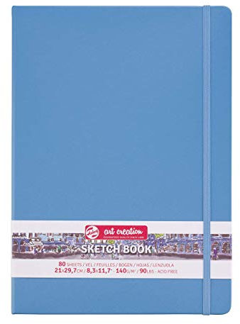 Talens Art Creation Skizzenbuch, 80 Blatt, 21 cm x 29,7 cm, Seeblau