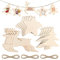 30 Pezzi Ciondolo Natalizi in Legno, Pendenti in Legno Fai-Da-Te con Corde per Decorazioni per Alberi di Natale e Forniture Natalizie (Albero di Natale, Stelle, Renne)