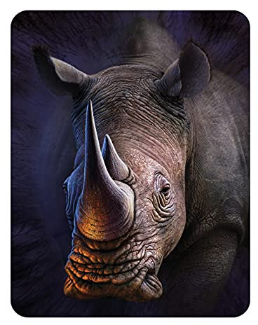 3D LiveLife Magnet - White Rhino from Deluxebase. Lenticular 3D Rhino Fridge Magnet. Magnetic decor for kids and adults with artwork licensed from renowned artist, Jerry LoFaro
