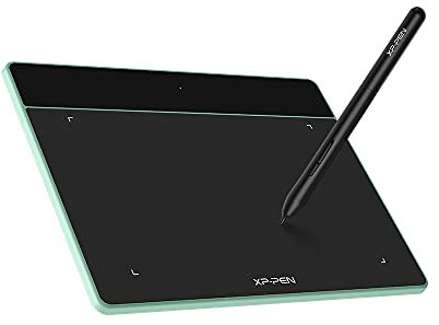 XP-PEN Deco Fun S 8192 Levels Passive Stylus Graphic Tablet with 60° Tilt, 6 x 4 Inch Drawing Tablet for Remote Learning or Playing OSU – Green Apple