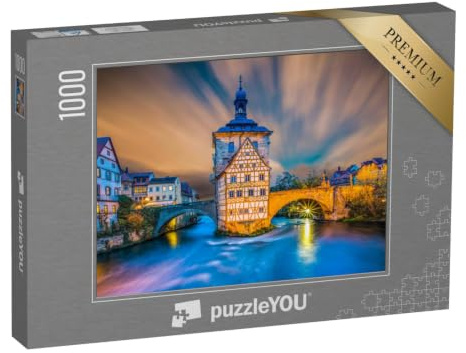 puzzleYOU: Puzzle 1000 Teile „Idyllische Altstadt in Bamberg, Deutschland“ – aus der Puzzle-Kollektion Bamberg