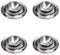 4 Piezas Huevera de Acero Inoxidable, Huevera Individual, Huevos Duros Tazas de Mesa, Utensilios de Cocina, Adecuado para el Hogar, la Cocina, el Lavavajillas(Plata)