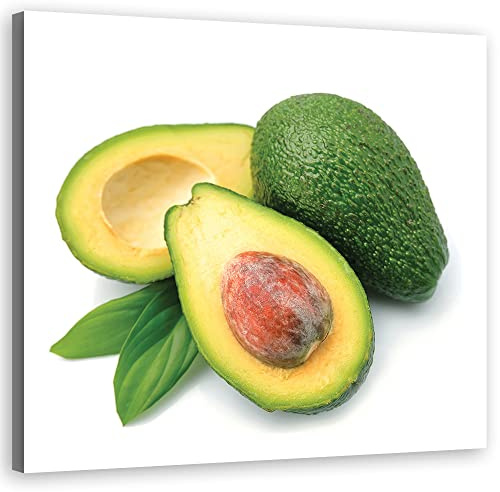 Feeby Leinwandbild Avocados Natur Essen 30x30 cm Bild Kunstdruck Früchte Stilleben Grün