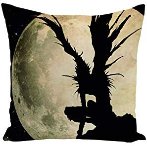 French Unicorn Kissenhülle Death Note 4, Engel vor dem Mond, japanisches Manga, 40 x 40 cm