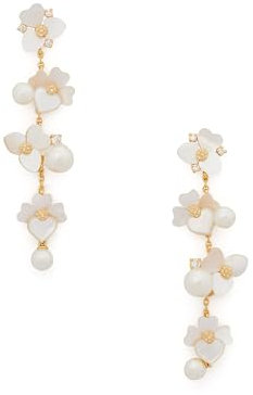 Kate Spade New York PRECIOUS PANSY EARRING White Multi/Gold