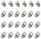 24 Stück Drahtseilklemme Simplex Seilklemme Edelstahl Kabelklemme Klemme für Drahtseil Verbinder Klemmen Geeignet zur Befestigung von Stahldrahtseilen und Kabelseilen, 1, Black, one size